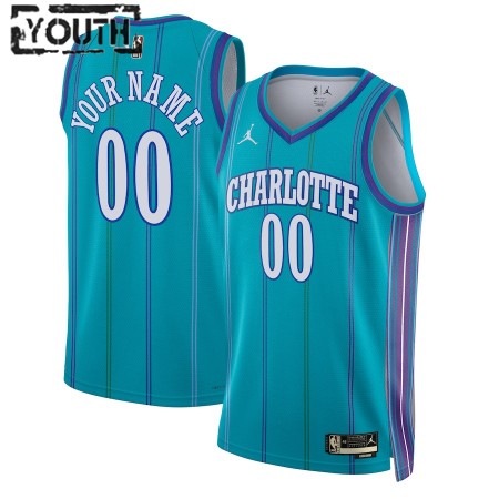 NBA Charlotte Hornets Trikot Personalisierung Jordan 2023-24 Classic Edition Teal Swingman - Kinder
